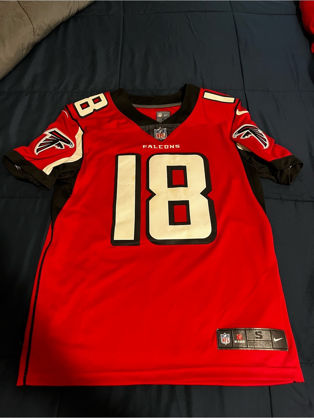 Nike Red and Black NFL Patch Jersey Panel
